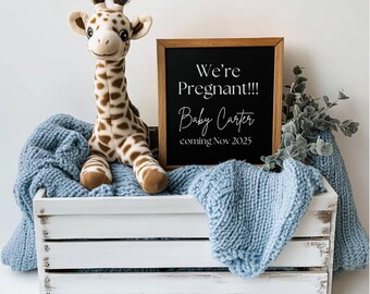 Digital Pregnancy Announcement: Neutral Baby Reveal (Instant Download)