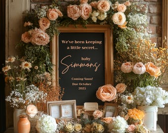 Digital Pregnancy Announcement: Husband, Parents, Neutral Design (Instant Download)