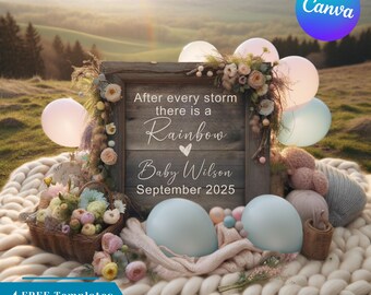 Rainbow Baby Pregnancy Announcement: Newspaper Style (Digital Download)
