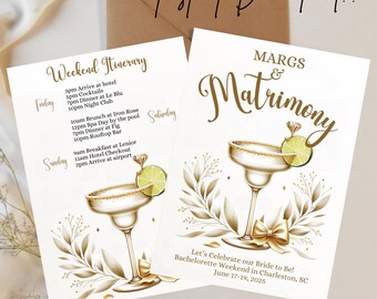 Margs & Matrimony Bachelorette Itinerary (Instant Download)