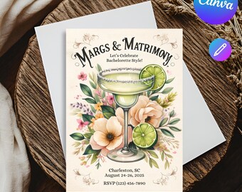 Margs & Matrimony Bachelorette Party Invitation (Digital Download)