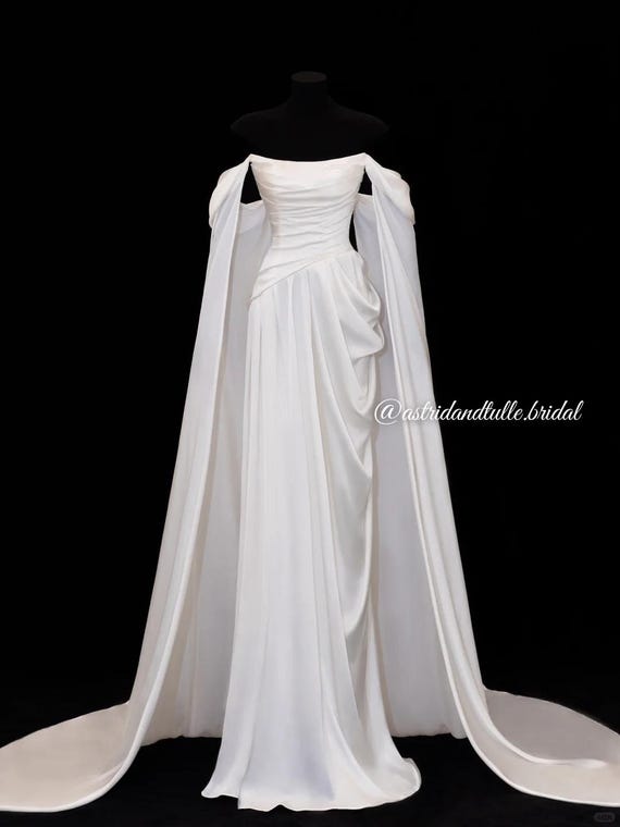 chiffon greek goddess wedding dress Persephone