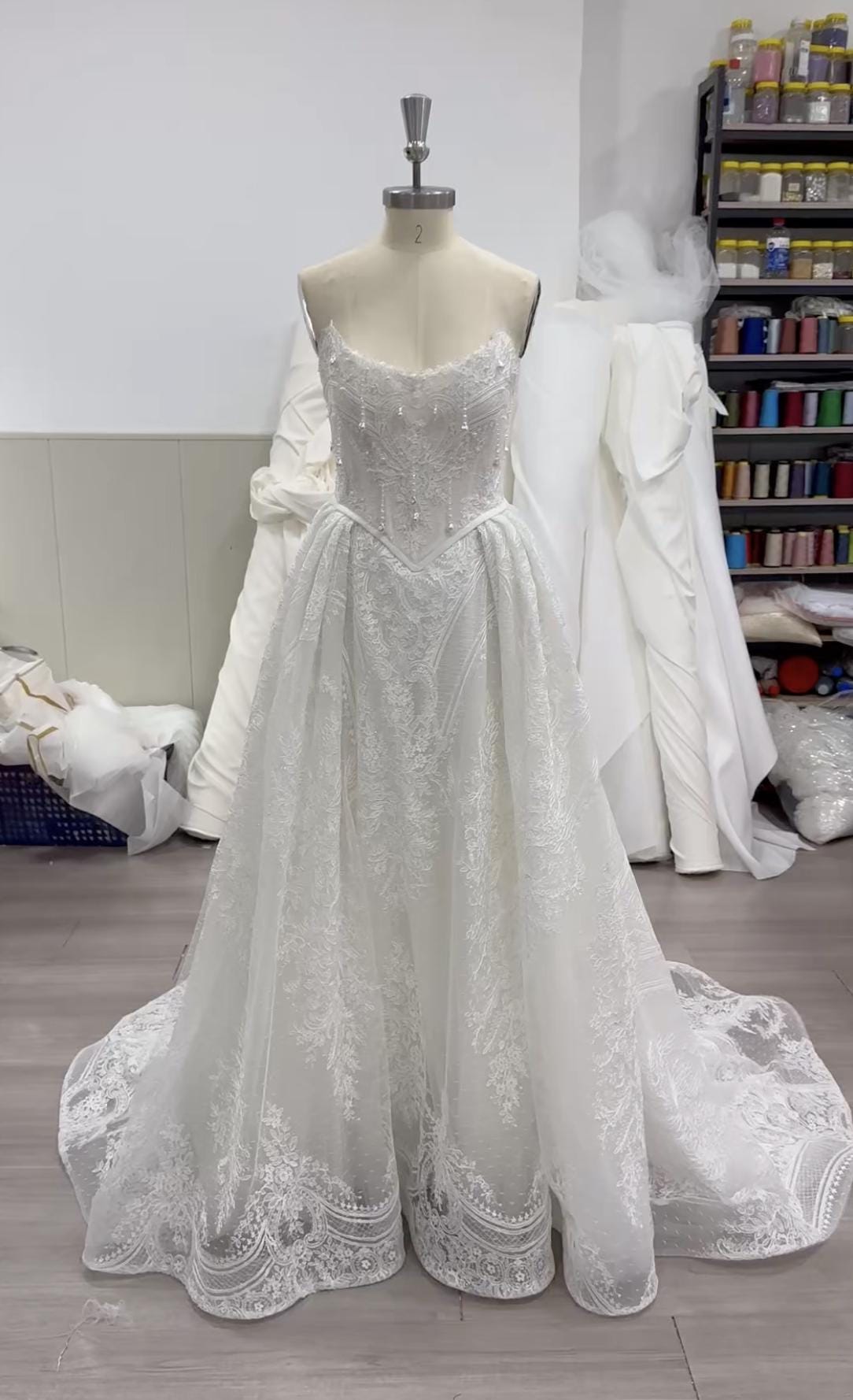 wedding dress with black beading Diamond main image 0