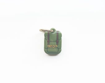 Backpack Name Tag | WistfulStudio X TBA Collaboration TAG ONLY | Polymer Clay Pet I.D Tag
