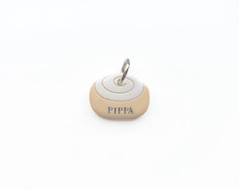 Custom Cinnamon Roll | Polymer Clay Pet I.D Tag