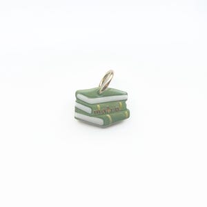 Book Stack Name Tag | WistfulStudio X TBA Collaboration TAG ONLY | Polymer Clay Pet I.D Tag