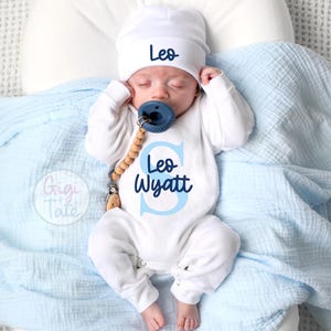 Baby Boy Coming Home Outfit Baby Boy Gift Newborn Boy Outfit Personalized Baby Boy Outfit Newborn Gift