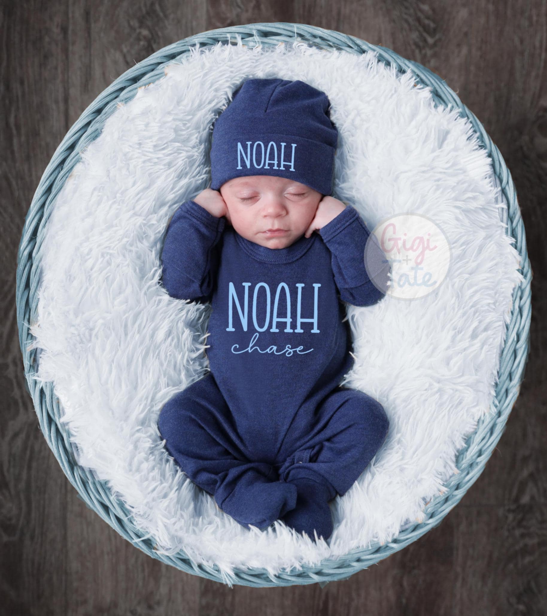 Outfit pasgeboren babyjongen Coming Home cadeau babyjongen cadeau pasgeboren jongen outfit gepersonaliseerde outfit pasgeboren jongen cadeau pasgeboren cadeau blauw