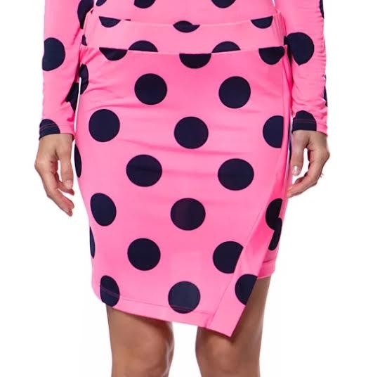 Navy Polka Dot Skirt