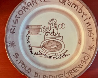 Vintage Vietri Ristorante Limited Series Plate Ristorante Gambrinus 2 of 3