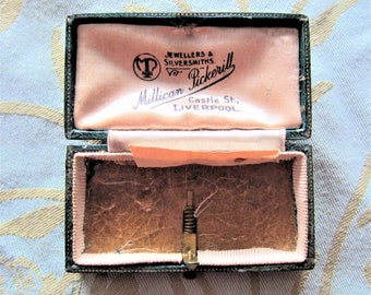 Antique Leatherette and Satin Mullican Pickerill Jewelry Presentation Box