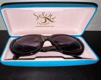 Selima Optique Black Cathy Sunglasses with Case