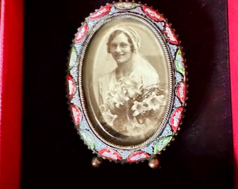 Antique Petite Mosaic Picture Frame