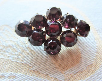 Antique Garnet Diamond Shaped Brooch