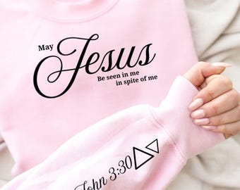 Maglietta cristiana Giovanni 3:30 SVG / File di taglio del versetto della Bibbia (download digitale)