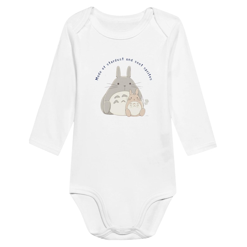 My Neighbor Totoro Bodysuit, Ghibli Inspired Baby Shower Gift, Totoro and Mei Cuddle, Cute Anime Babywear, Japanese Studio Ghibli Clothing image 4