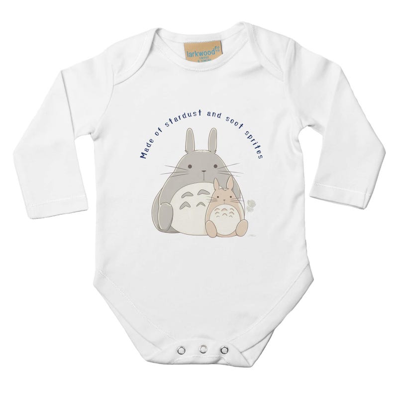 My Neighbor Totoro Bodysuit, Ghibli Inspired Baby Shower Gift, Totoro and Mei Cuddle, Cute Anime Babywear, Japanese Studio Ghibli Clothing image 1