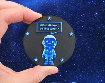 Koelkastmagneet astronaut: 3D-geprint ruimtedecor