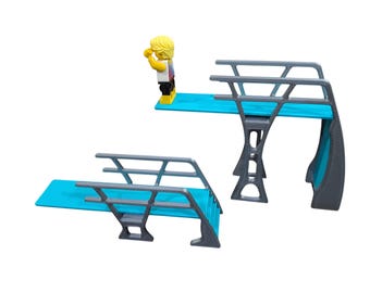 Mini Diving Boards - Miniature Set - Building Block Scale Toy Doll House Accessories