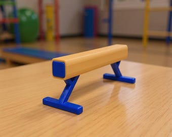 Mini Gymnastics Balance Beam Cute Miniature Toy Gymnastics Beam Desk Decor Special Gift for Gymnasts Teams Coaches AtomicK Accessories 1:48