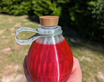 Potion Flask Style 8oz Water Bottle Container with Carrying Strap Magic Fairy Party Renaissance Fair Fantasy Cosplay LARP Halloween