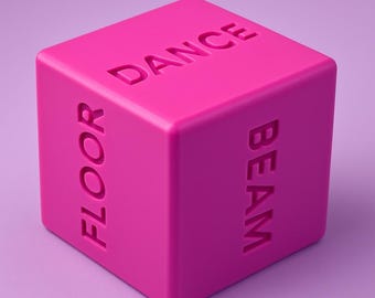 AtomicK Custom Large Dice 2x2x2 for Gym Gymnastics Fitness Class Fun Activity Damage Counter Card Game Gifts Tumbling