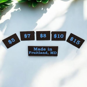 Suporte de exibição de preço personalizado para feira de artesanato Suporte de etiqueta de preço reutilizável Exibição de preço simples para fornecedor Placa de preço empilhável para eventos de feiras de artes