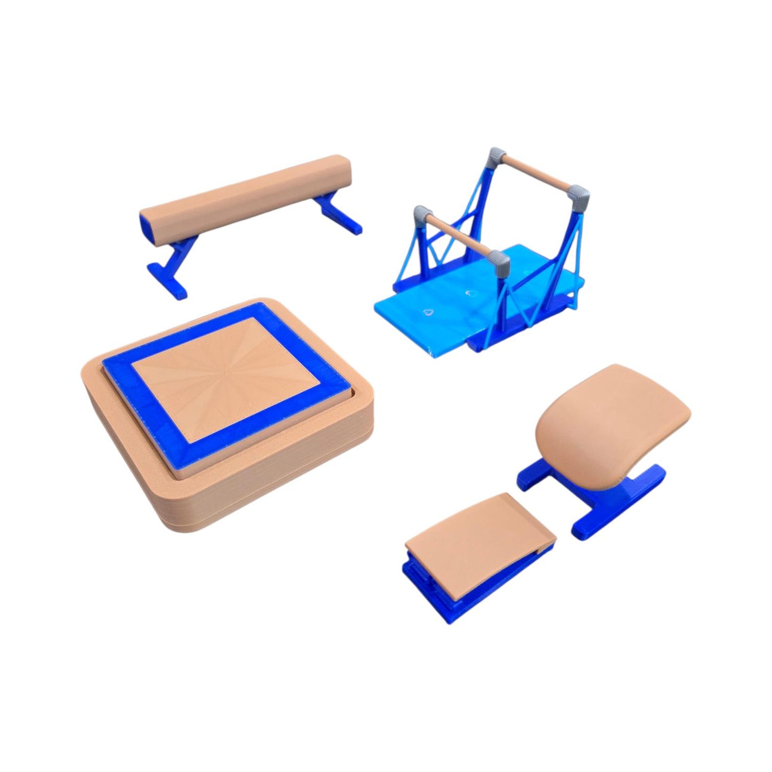 Mini Gymnastics World Miniature Vault Bars Beam Floor Springboard ...