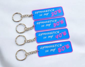 Personalized Gymnastics Keychain: Sports Hobby Bag Tag Gift