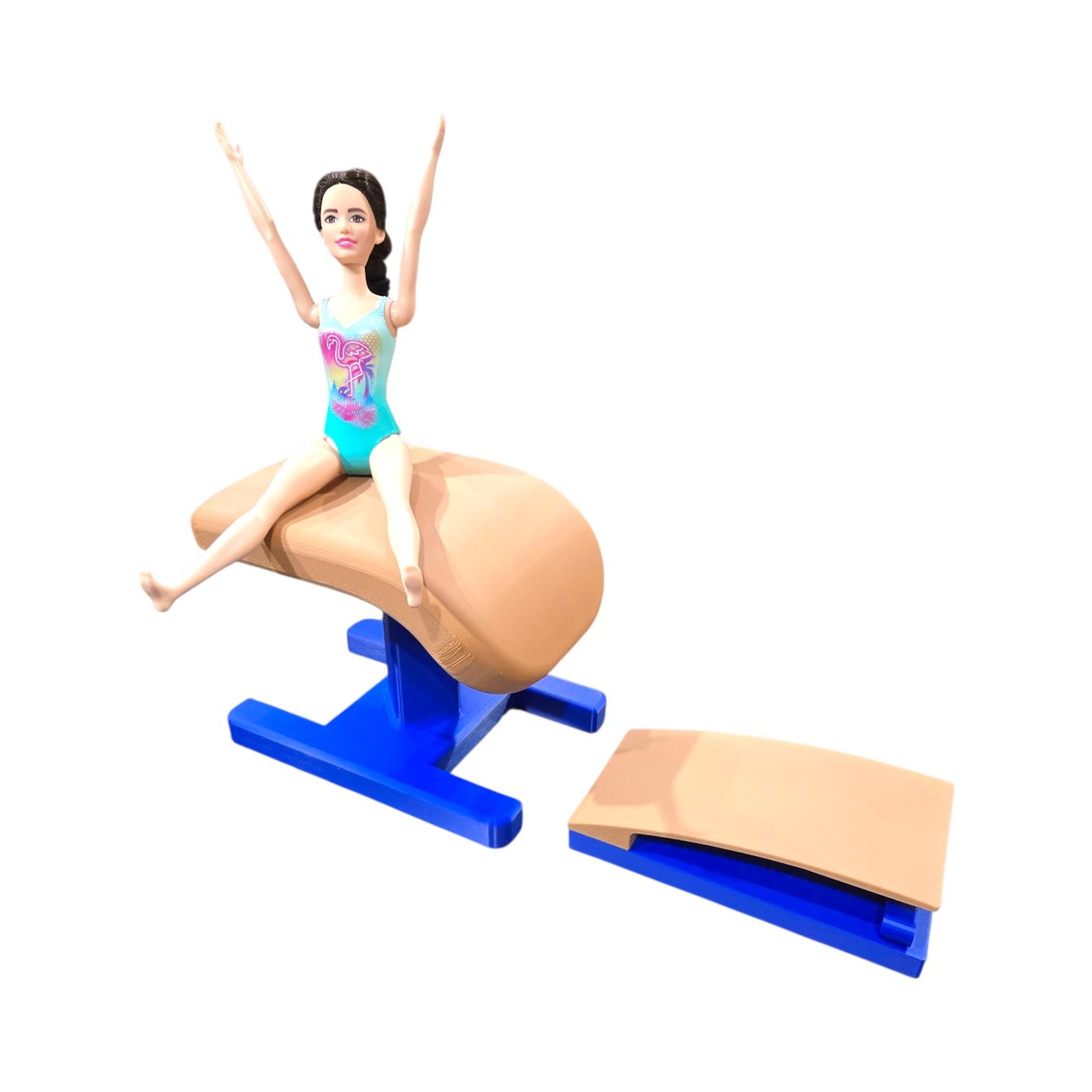 Miniature Gymnastics Vault Table & Springboard 1:6 Scale Dollhouse Toy ...