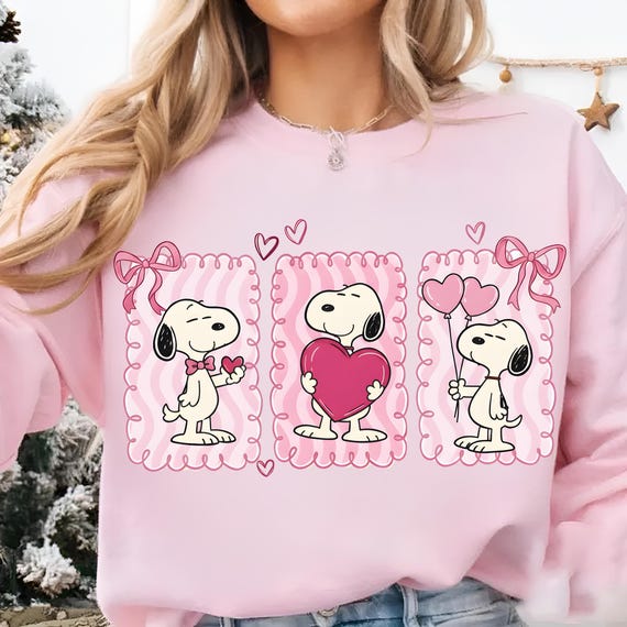 Snoop Valentine Love PNG, Peanuts Friends Holding Love Letters With Snoopy, Cute Valentine Family Hearts PNG Digital Download