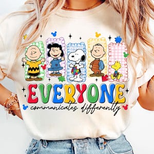 Cartoon Snoop and friends Autism Png, Snoop Autism Puzzle Png, Autism Love Rainbow png, Character Autism Awareness Png