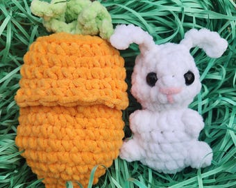 No-Sew Bunny and Carrot- Amigurumi-PATTERN ONLY
