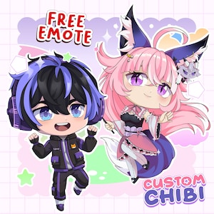 Chibi Charakter, Chibi Auftragsarbeit, Chibi Illustrasion, Benutzerdefinierte Chibi, Chibi Digital Art, Chibi PFP, Chibi Vtuber, Cute Chibi, Chibi emotes