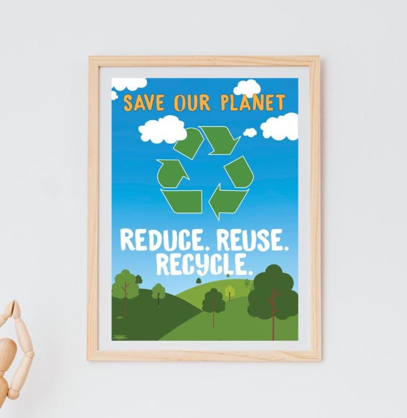 Reduce, Reuse, Recycle Poster- Classroom/playroom Poster - Etsy Canada