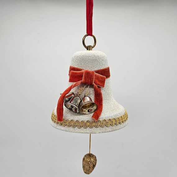 Vintage Musical Christmas Bell – Pull String "Silent Night" Music Box