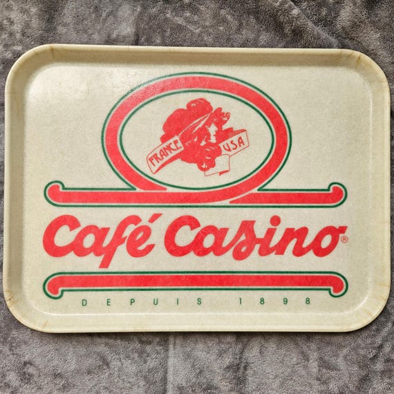 Rare Vintage Café Casino Buffet Tray – 1980s Restaurant Memorabilia, 20" Serving Platter