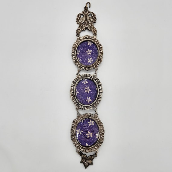 Vintage Ornate Triple Oval Wall Hanging - Hollywood Regency Gothic Decor