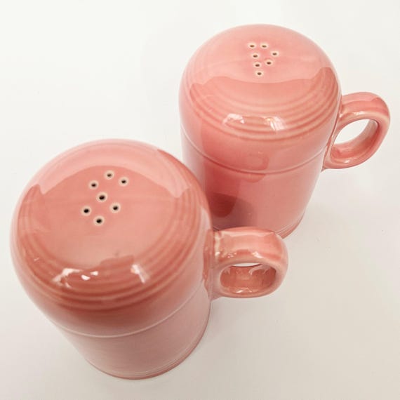 Vintage Fiesta Rose Pink Rangetop Salt and Pepper Shakers - Retired Fiestaware