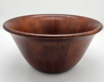 Grand bol Pier 1 vintage, bol de service en bois, 13,5 x 7 po.
