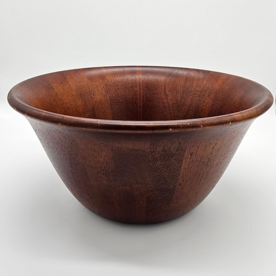 Large Vintage Pier 1 Bowl - Wood Serving Bowl - 13.5” x 7"