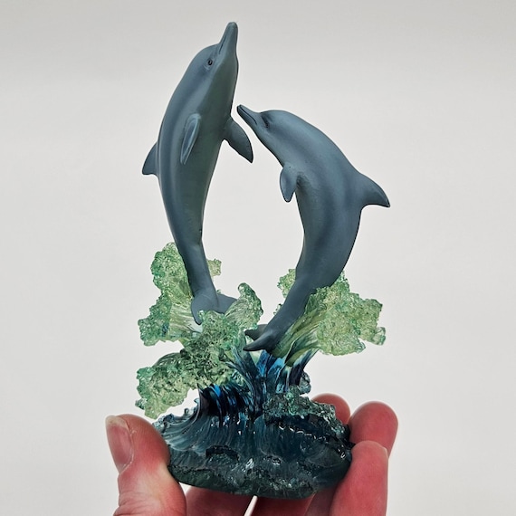 Christian Riese Lassen “Embracing The Light” Figurine – #9485 Mini Sculpture – Dolphins Giftware