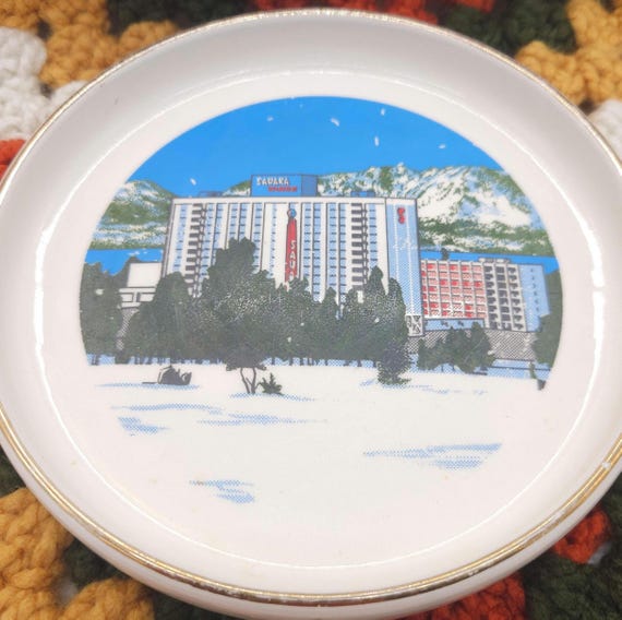 Vintage Sahara Tahoe Hotel Souvenir Dish: Lake Tahoe Memorabilia