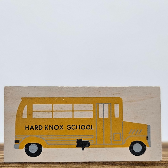 Cat’s Meow Hard Knox School Bus Accessory 1990s Retired Shelf Sitter