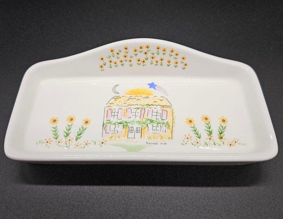 Vintage Pfaltzgraff "Eye Where" Plate: Sun, Moon & Floral Design