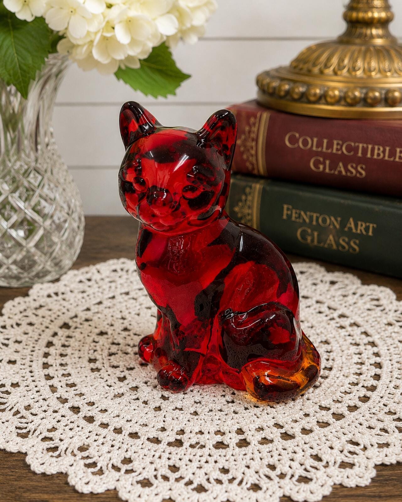 フェントン アンベリーナガラス コンポート サムプリント ブラックライト発光 Amberina Fenton Uv - Etsy