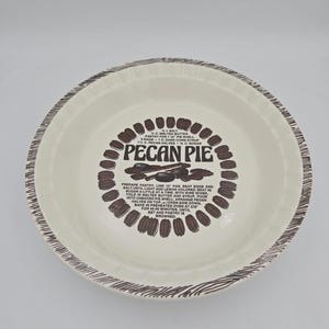 Vintage Ceramic Pecan Pie Plate