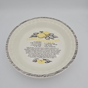 Vintage Ceramic Lemon Meringue Pie Plate