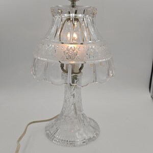 Vintage Clear Glass/Crystal Table Lamp