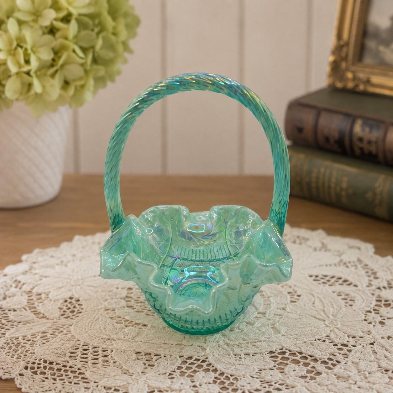 Fenton Willow Green Opalescent - Etsy